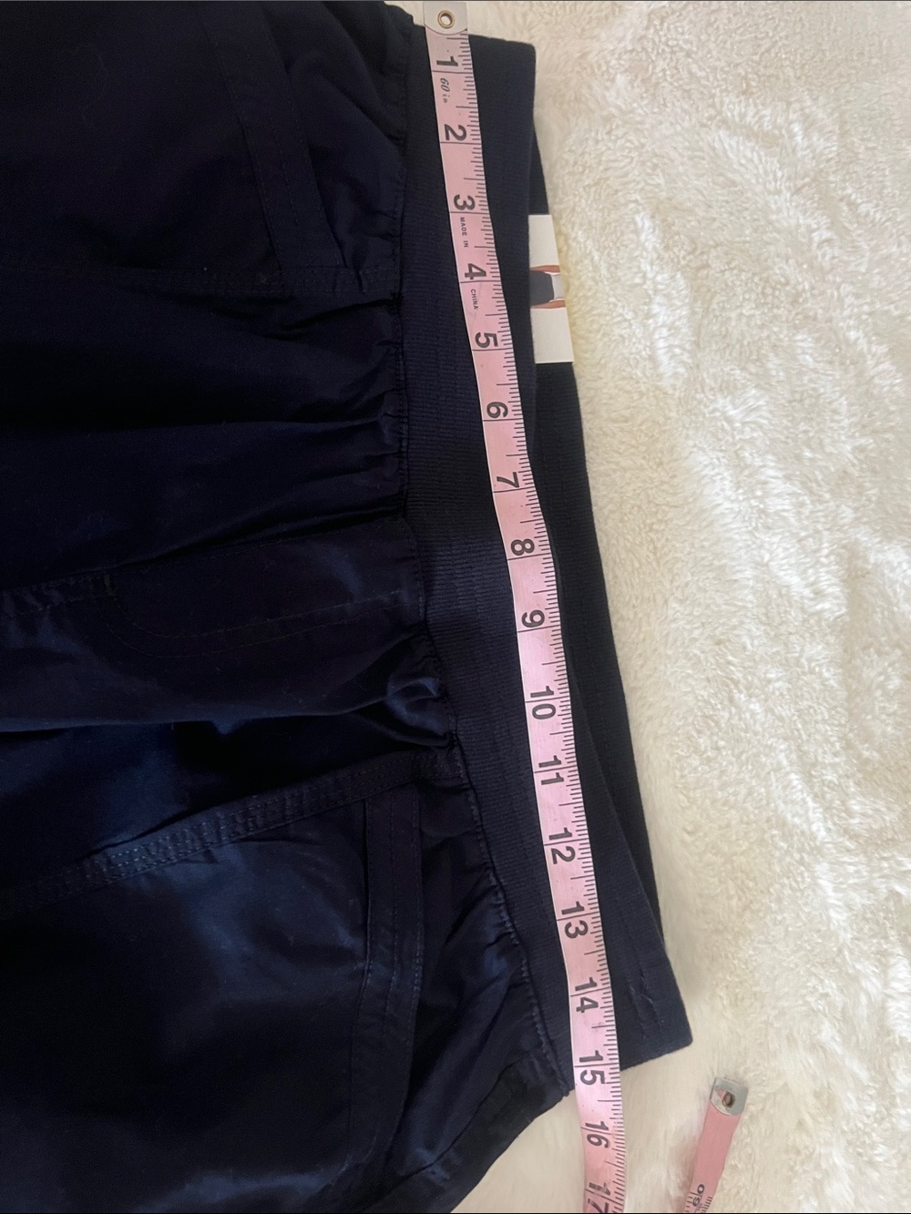 NWT Briggs Navy Elastic-Waist Bermuda Shorts with Roll-Cuff with pocket size S - Picture 6 of 16